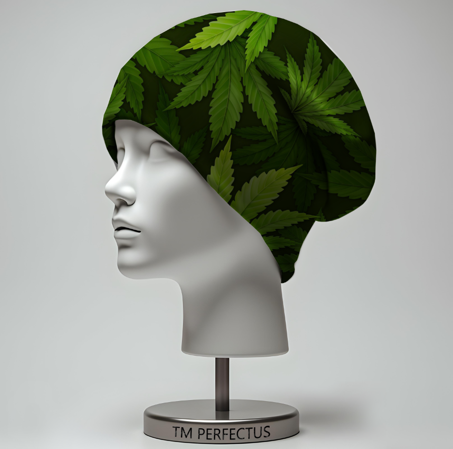 Шапка біні З листям веселої рослини растаман Всі розміри Всі сезони