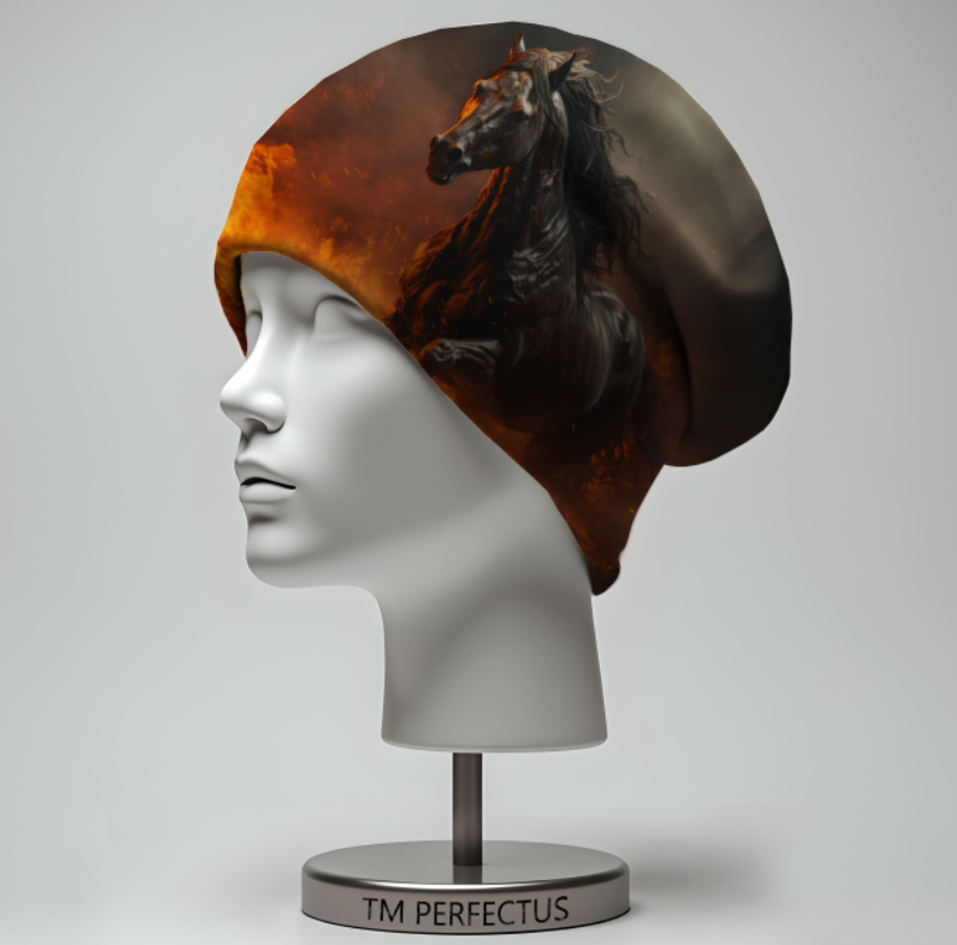 Шапка біні Вогняний кінь 1 Всі розміри Всі сезони