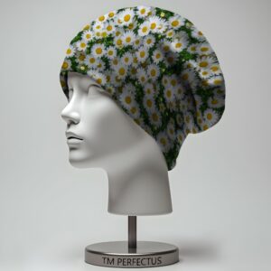 Шапка біні Білі ромашки квіти 1 Всі розміри Всі сезони