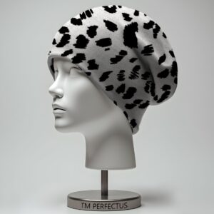 Шапка біні Біла з чорними плямами далматинець Всі розміри Всі сезони