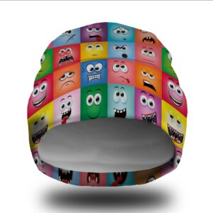 Шапка біні Барвисті прикольні смішні смайлики емодзі Всі розміри Всі сезони