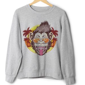 Світшот Крута мавпа шимпанзе репер оверсайз унісекс ВСІ розміри Преміум тканина