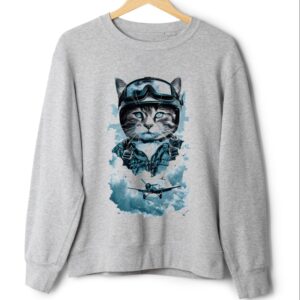 Світшот Кіт пілот оверсайз унісекс ВСІ розміри Преміум тканина