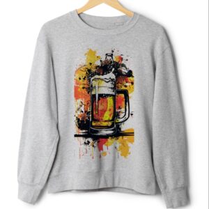 Світшот Келих пива арт абстракція фарб оверсайз унісекс ВСІ розміри Преміум тканина