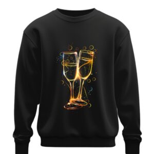 Світшот Келихи шампанського святковий оверсайз унісекс ВСІ розміри Преміум тканина