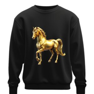 Світшот Золотий кінь оверсайз унісекс ВСІ розміри Преміум тканина