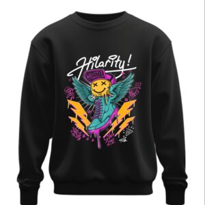 Світшот Графіті смайлик репер кросівок з крилами оверсайз унісекс ВСІ розміри Преміум тканина