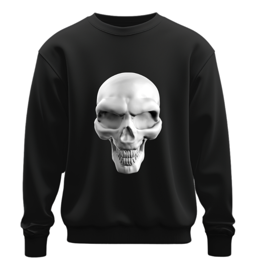 Світшот Білий череп демон готика оверсайз унісекс ВСІ розміри Преміум тканина