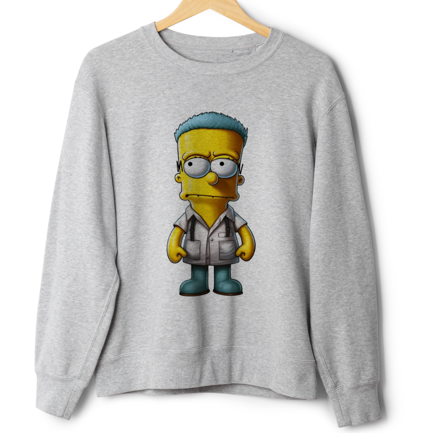 Світшот Барт Сімпсон лікар оверсайз унісекс ВСІ розміри Преміум тканина