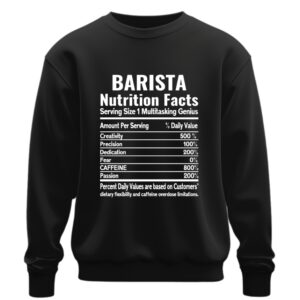 Світшот Бариста кава прикольні написи факти мотивація оверсайз унісекс ВСІ розміри Преміум тканина
