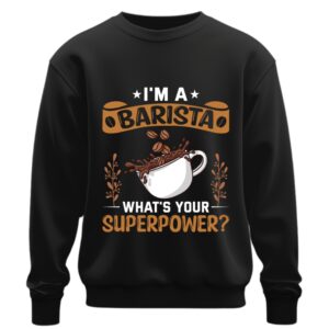 Світшот Бариста кава прикольні написи оверсайз унісекс ВСІ розміри Преміум тканина