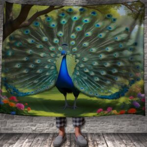 Плед Яскравий павич фазан гарний птах 1 150х200 см