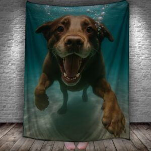 Плед Щасливий пес собака пливе 150х200 см