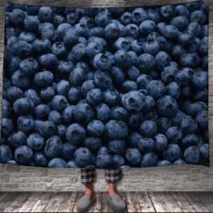 Плед Чорниця фон ягід 150х200 см