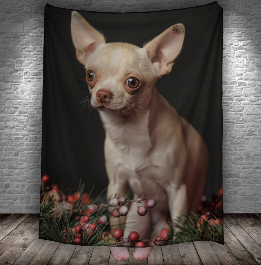 Плед Чихуахуа собака тваринка портрет 1 150х200 см