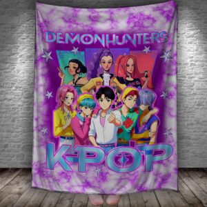 Плед Хантрікс Huntrix Аніме Кейпоп мисливиці на демонів 762 150х200 см