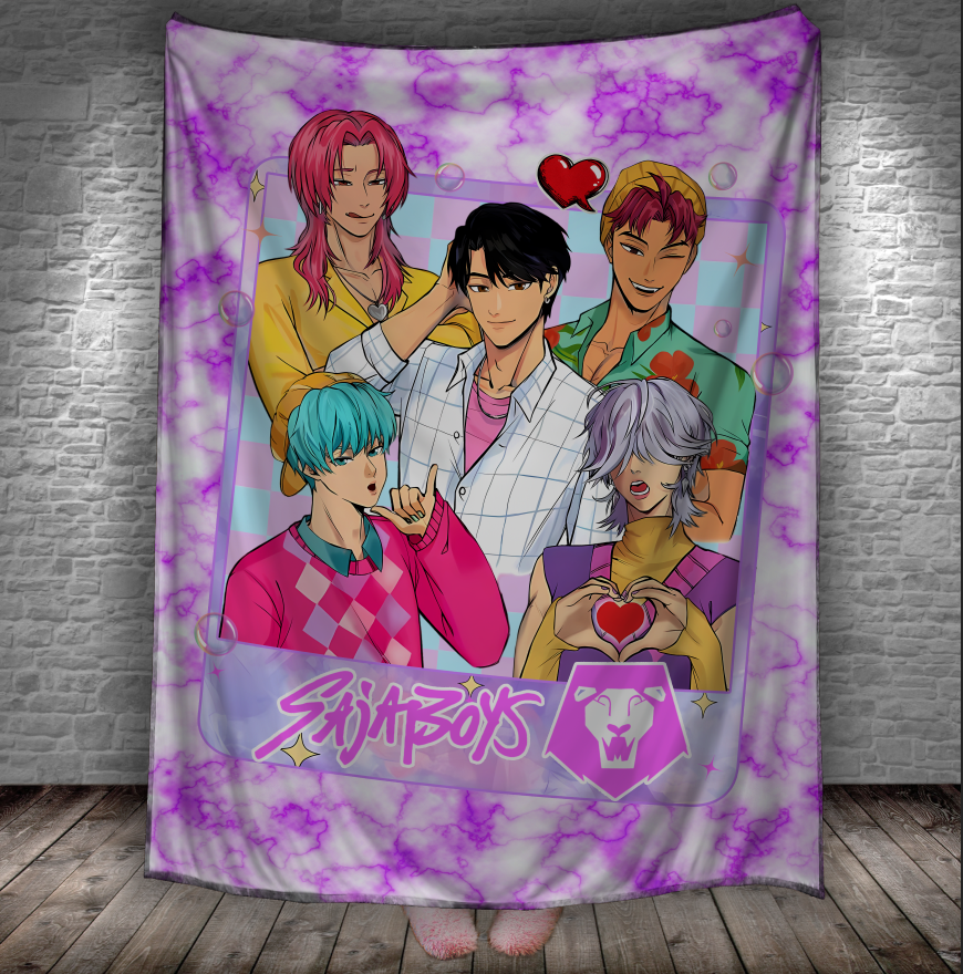 Плед Хантрікс Huntrix Аніме Кейпоп мисливиці на демонів 52 150х200 см