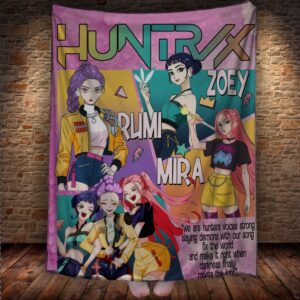Плед Хантрікс Huntrix Аніме Кейпоп мисливиці на демонів 1 150х200 см