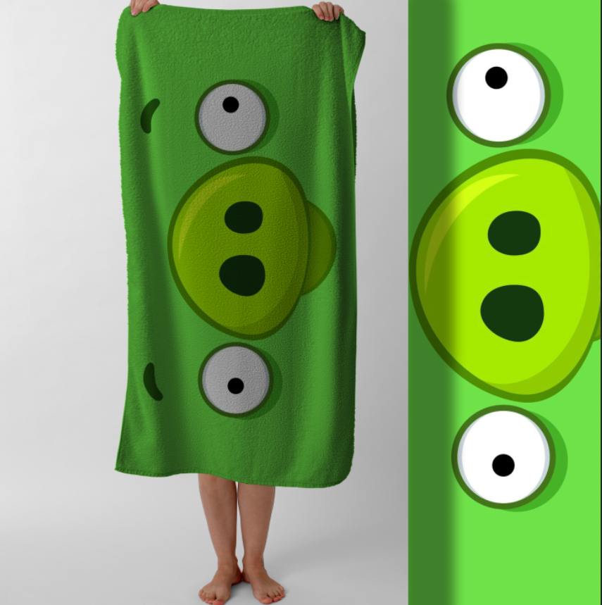 Рушник Angry Birds Енгрі Бердс гра злі птахи 2  пляжний з принтом ВСІ розміри