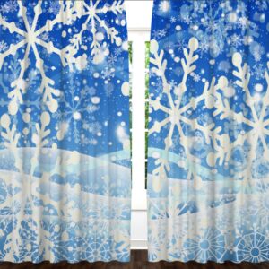 Штори Сніжинки сніг Новорічні Різдвяні святковий декор
