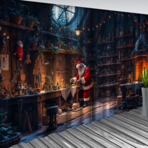 Штори Майстерня Санти ялинка Санта 22 Новорічні Різдвяні святковий декор