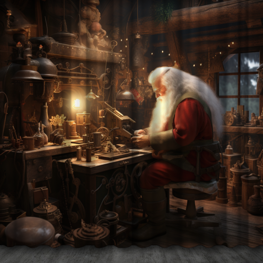 Штори Майстерня Санти 2 Новорічні Різдвяні святковий декор