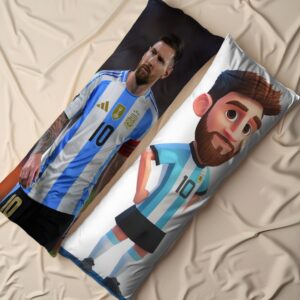 Дакімакура подушка обіймашка Ліонель Мессі футбол гравець 40х100 см.