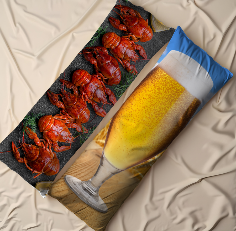 Дакімакура подушка обіймашка Варені раки з пивом 40х100 см.