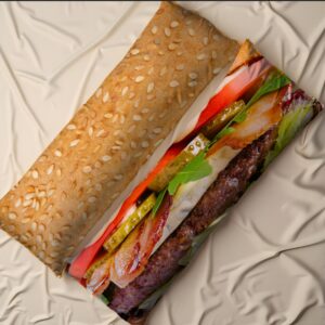 Дакімакура подушка обіймашка Бургер хліб м'ясо 40х100 см.