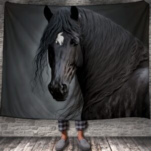 Плед "Чорний кінь" 150х200 см