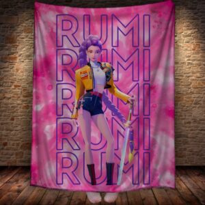 Плед "Хантрікс Huntrix аніме кейпоп мисливиці на демонів 93" 150х200 см