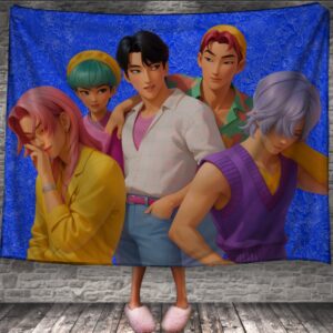 Плед "Хантрікс Huntrix аніме кейпоп мисливиці на демонів 7" 150х200 см