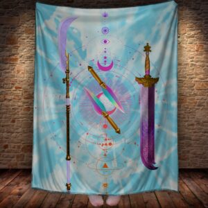 Плед "Хантрікс Huntrix аніме кейпоп мисливиці на демонів 38" 150х200 см