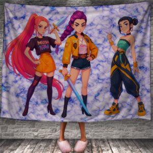 Плед "Хантрікс Huntrix аніме кейпоп мисливиці на демонів 3" 150х200 см