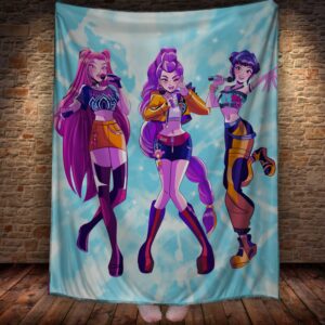 Плед "Хантрікс Huntrix аніме кейпоп мисливиці на демонів 1474" 150х200 см