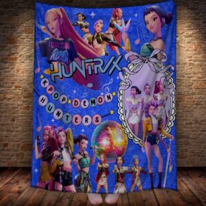 Плед "Хантрікс Huntrix аніме кейпоп мисливиці на демонів 09" 150х200 см