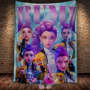 Плед "Хантрікс Huntrix РУМІ аніме кейпоп мисливиці на демонів 068  " 150х200 см