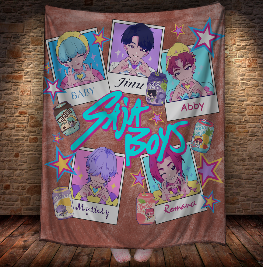 Плед "Хантрікс Huntrix аніме кейпоп мисливиці на демонів 050" 150х200 см