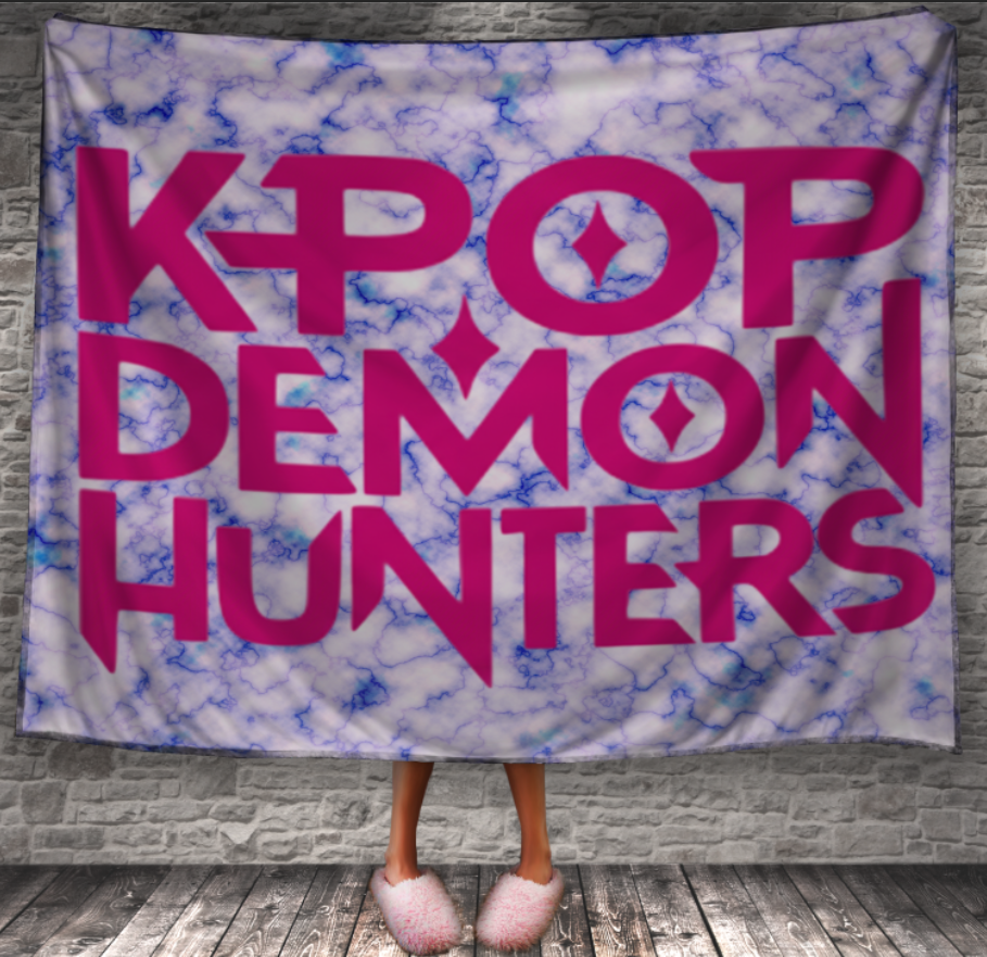 Плед "Хантрікс Huntrix аніме кейпоп мисливиці на демонів" 150х200 см