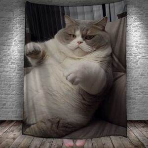 Плед "Товстий пухнастий кіт" 150х200 см