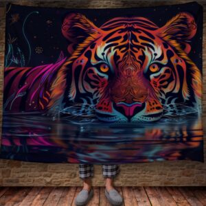 Плед "Тигр з візерунками виглядає з води" 150х200 см