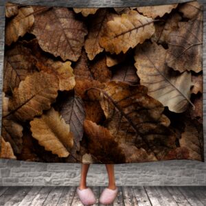 Плед "Сухе жовте листя осінь" 150х200 см