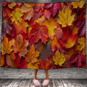 Плед "Сухе жовте кленове листя осінь 99" 150х200 см