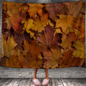 Плед "Сухе жовте кленове листя осінь 7" 150х200 см