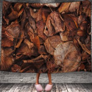 Плед "Сухе жовте кленове листя осінь 6" 150х200 см