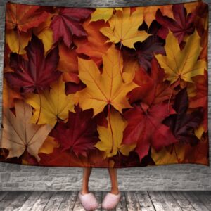 Плед "Сухе жовте кленове листя осінь 5" 150х200 см