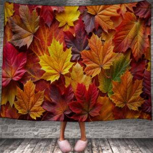 Плед "Сухе жовте кленове листя осінь 36" 150х200 см