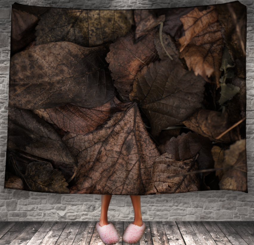 Плед "Сухе жовте кленове листя осінь 133" 150х200 см