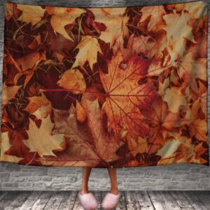 Плед "Сухе жовте кленове листя осінь 11" 150х200 см