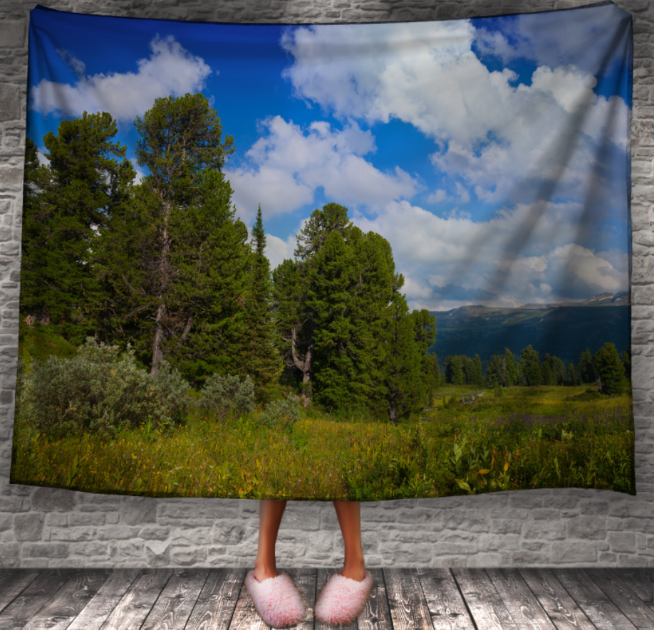 Плед "Природа пейзаж ліс дерева 11" 150х200 см